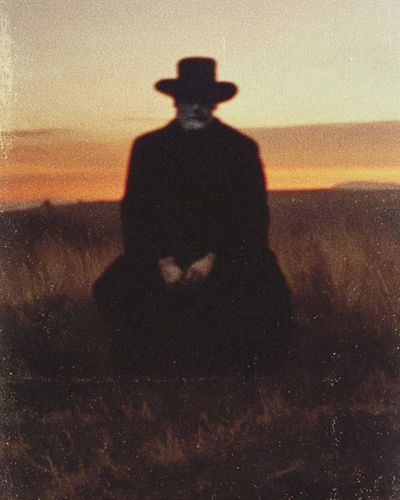 Creepy Cowboy Silhouette Photography Poster. poster