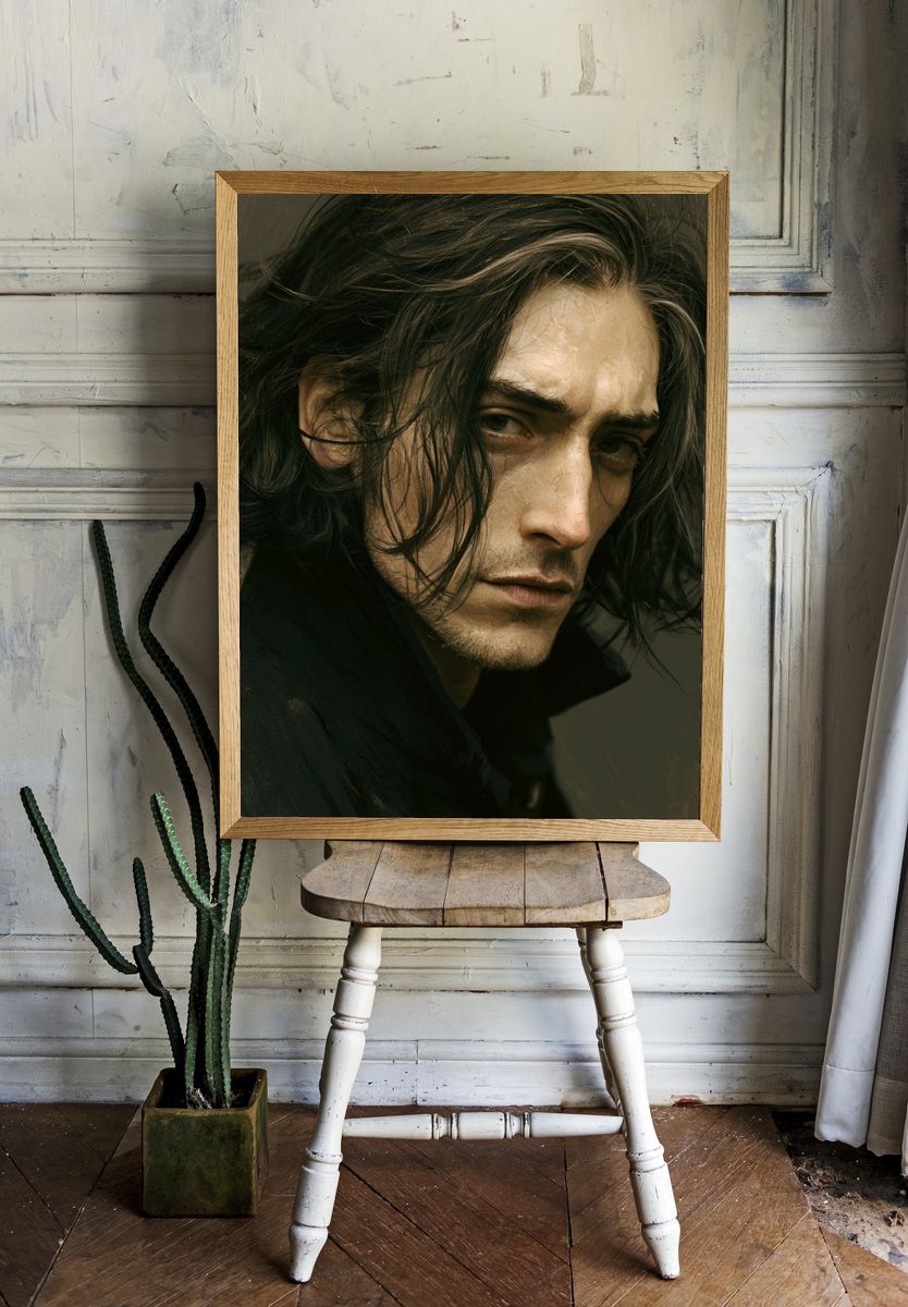 Brooding Portrait Photography Poster. room preview