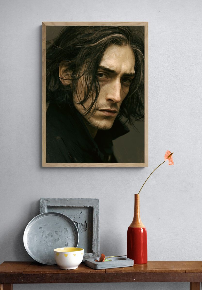 Brooding Portrait Photography Poster. — room view 3