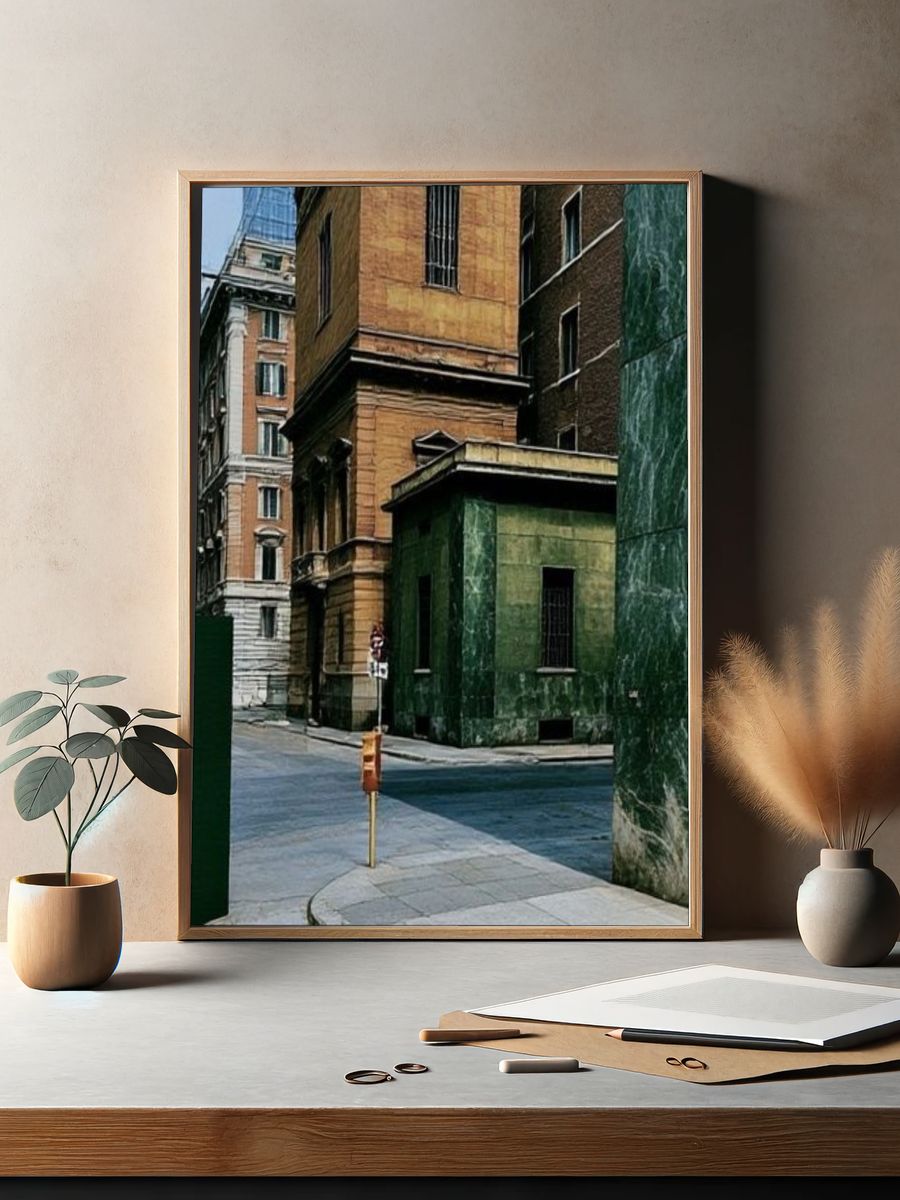 Urban Street Corner Photography Poster. — room view 2