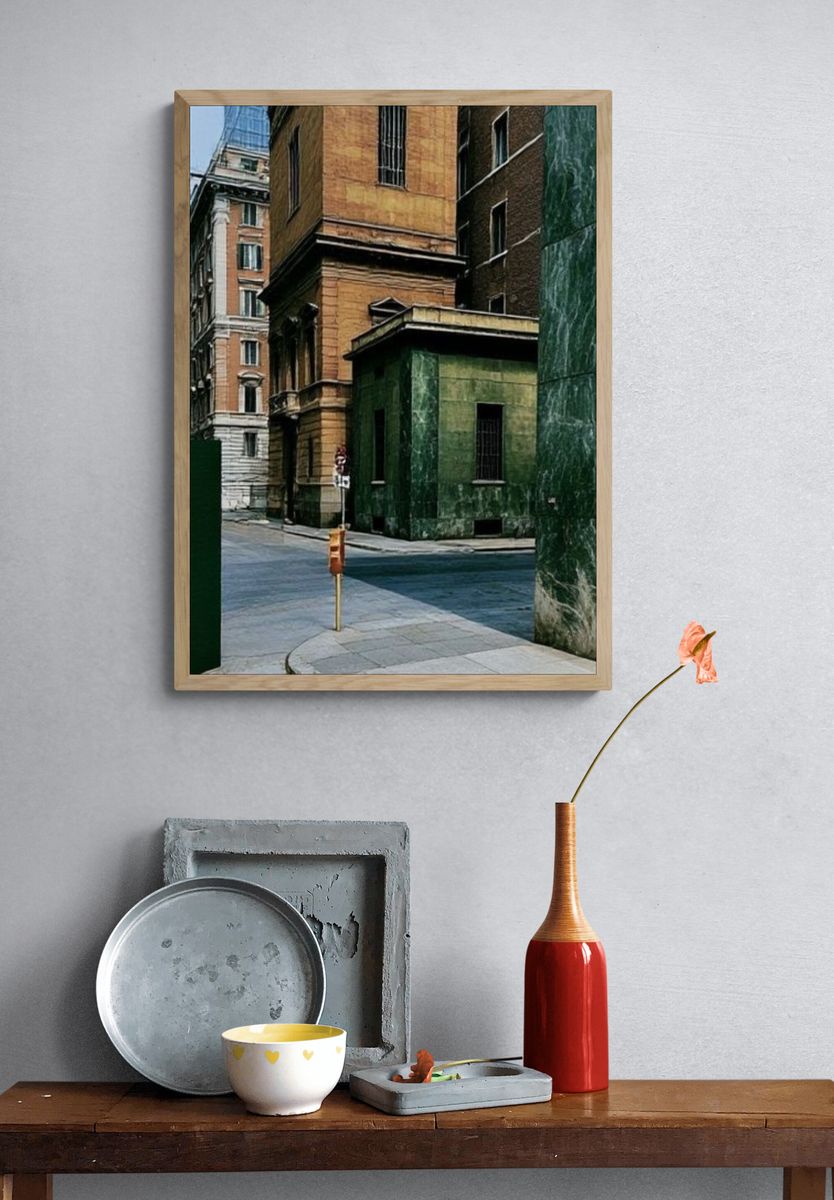 Urban Street Corner Photography Poster. — room view 3