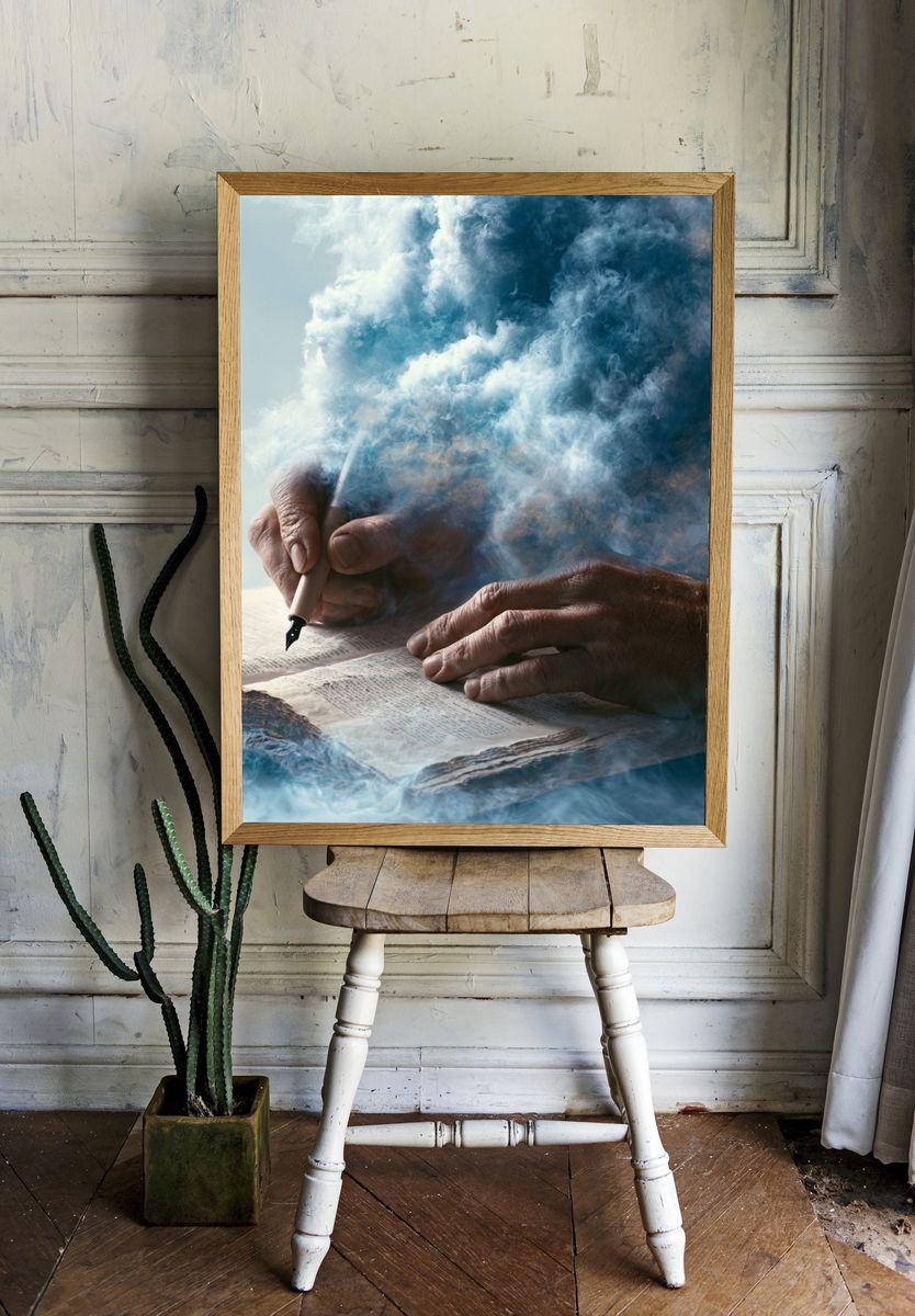 Mystic Writing Hands Photography Poster. room preview