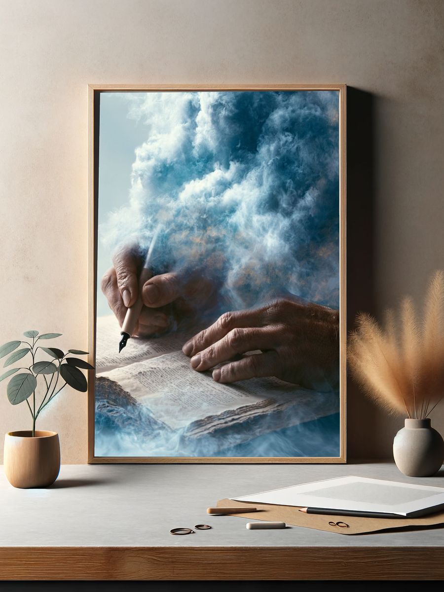 Mystic Writing Hands Photography Poster. — room view 2