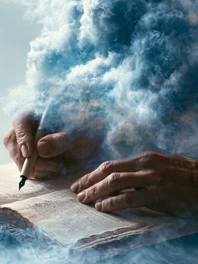 Mystic Writing Hands Photography Poster. poster