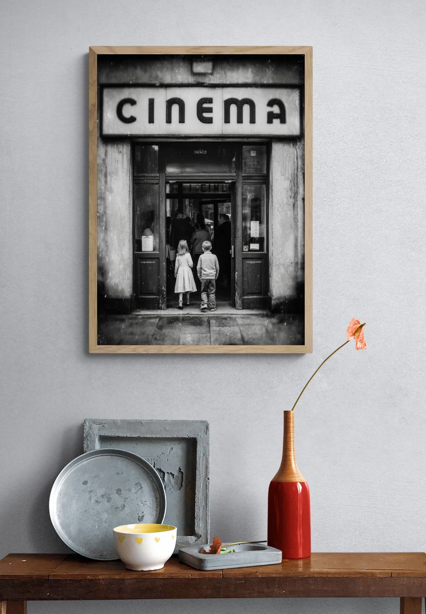 Cinema Entrance Black-White Print. — room view 3