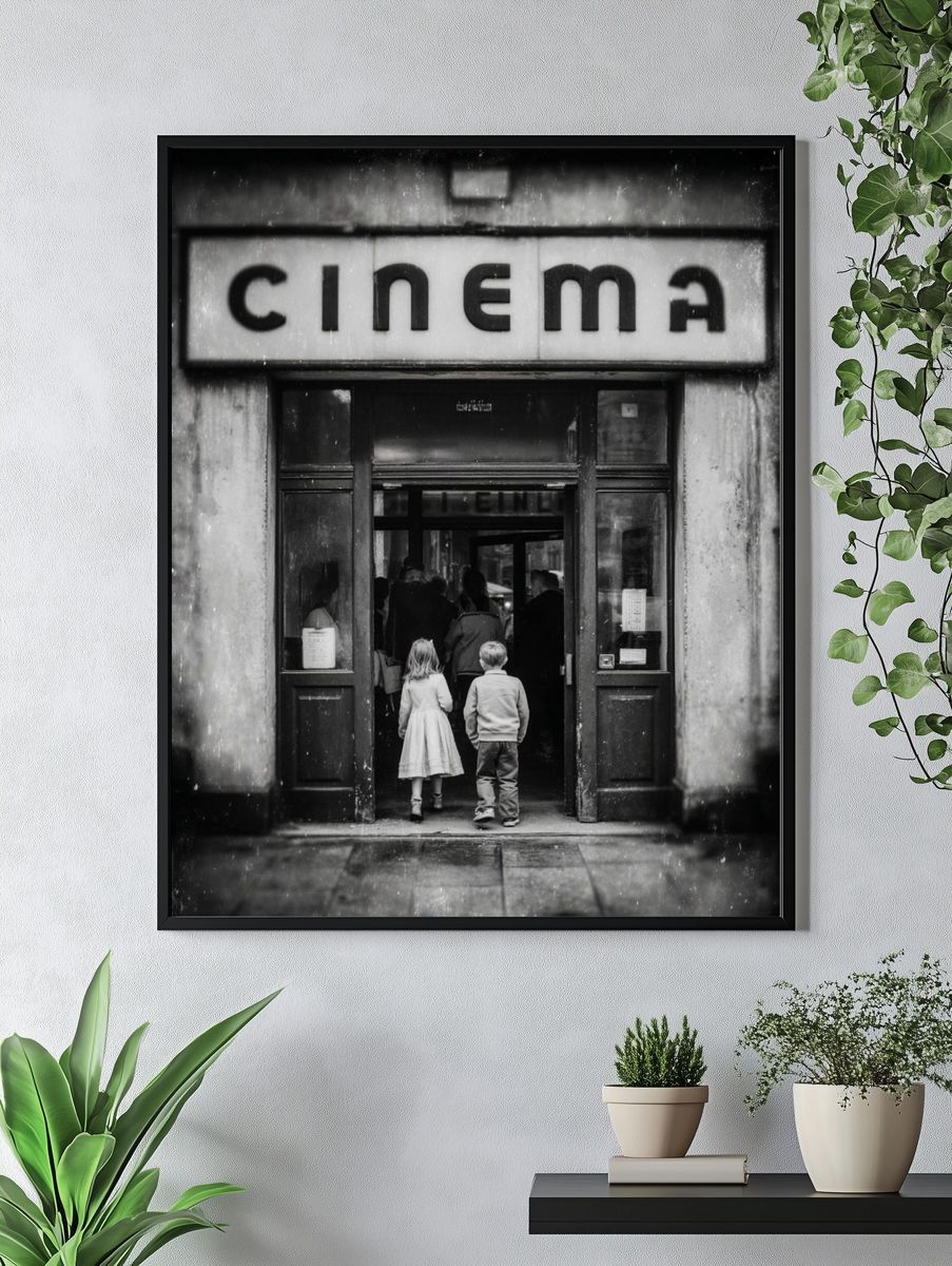 Cinema Entrance Black-White Print. — room view 4