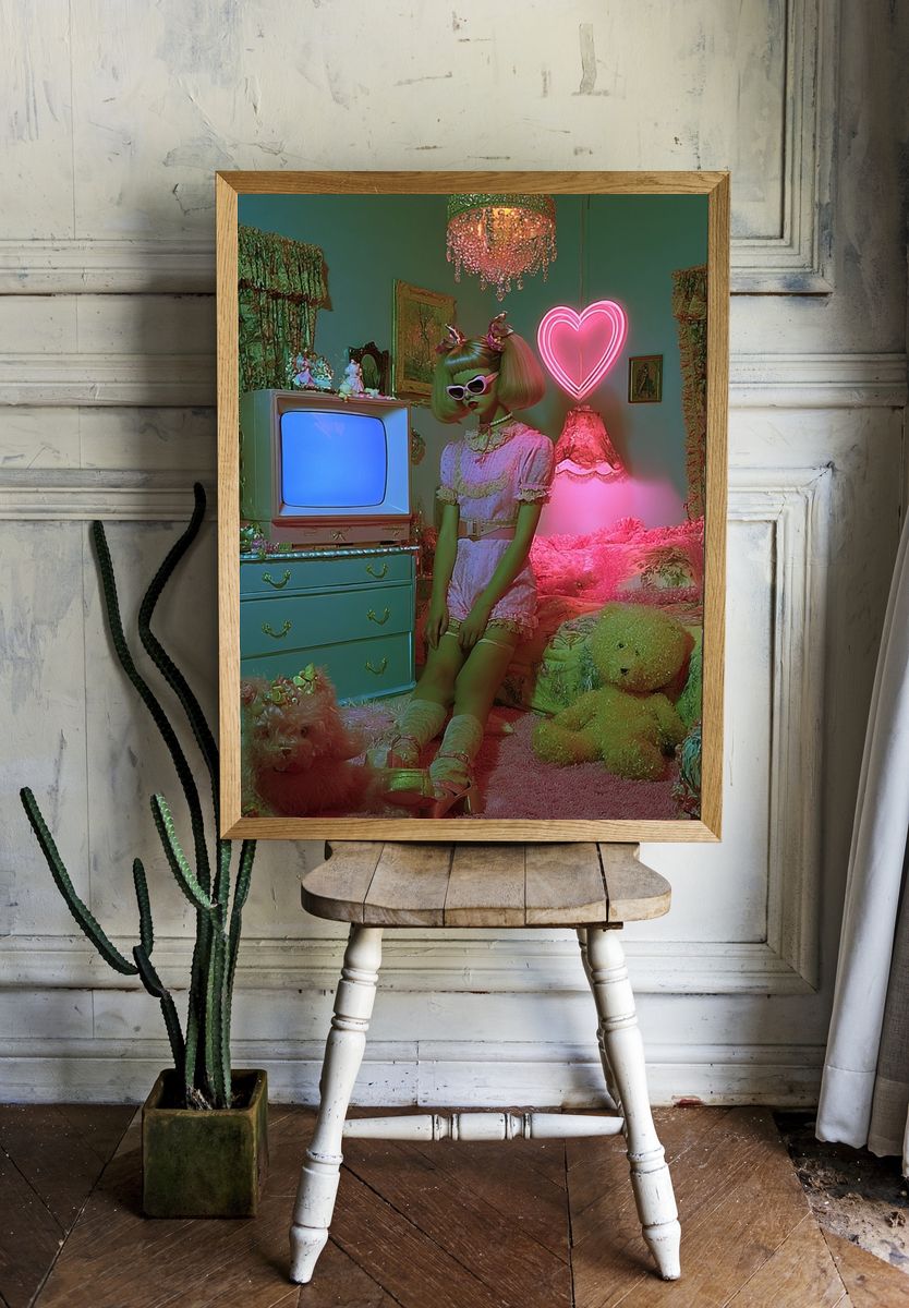 Neon Doll Room Photography Poster. room preview