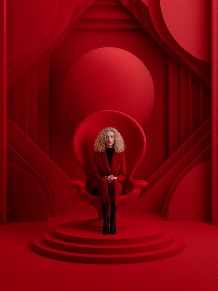 Crimson Throne Portrait Poster. poster — photography art