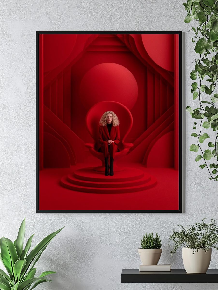 Crimson Throne Portrait Poster. — room view 4
