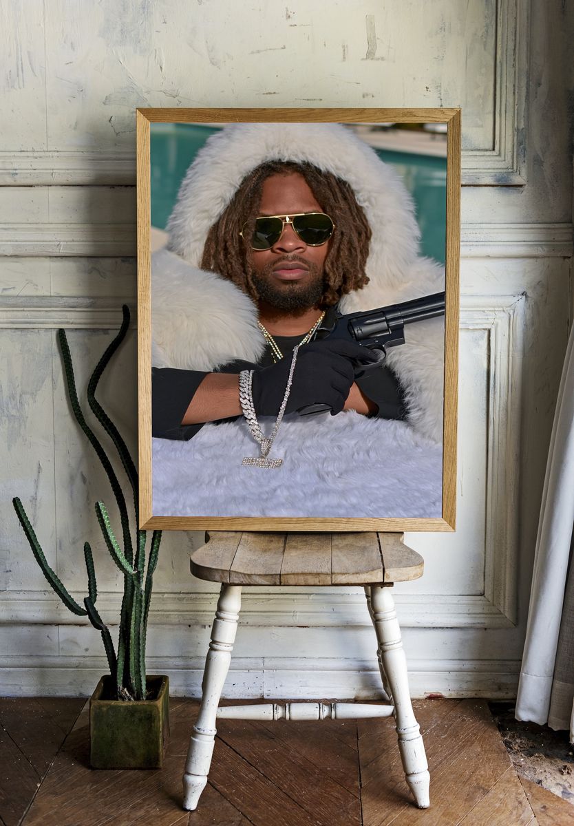 Luxury Poolside Portrait Poster. room preview