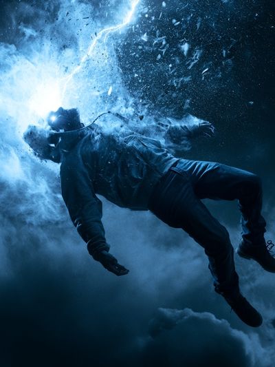 Electric Freefall Photography Poster.