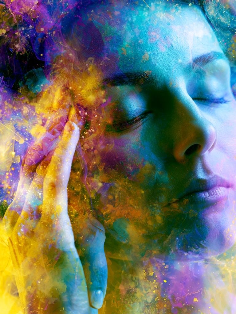 Dreaming Woman Color Splash Poster. poster detail