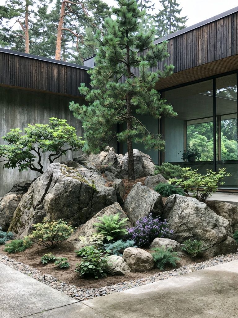 Zen Garden Courtyard Photography Poster. poster — photography art