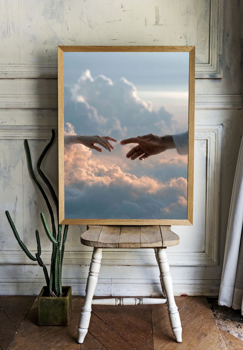 Hands in the Clouds Photography Print. room preview