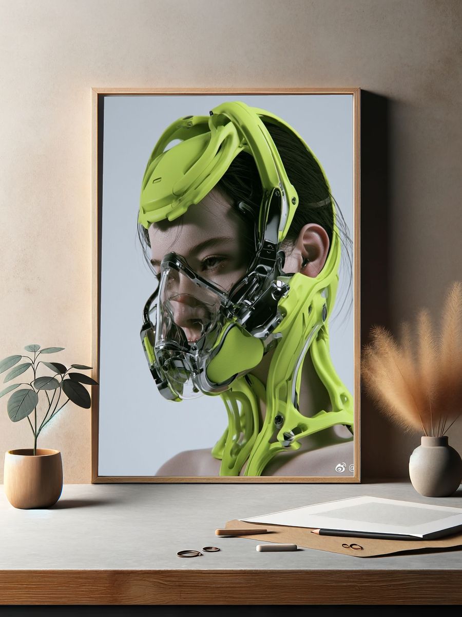 Cyborg Portrait Photography Poster. — room view 2