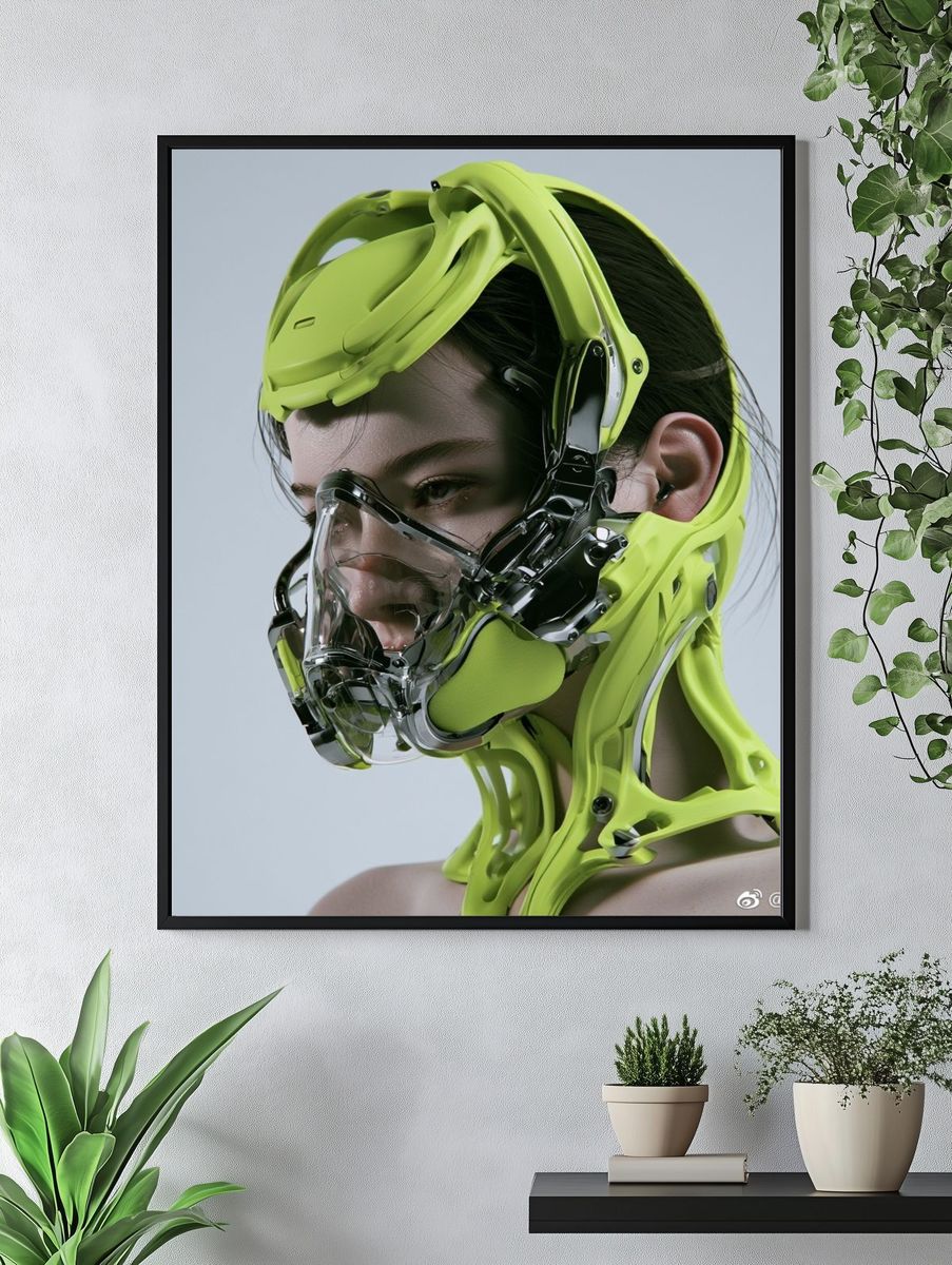 Cyborg Portrait Photography Poster. — room view 4