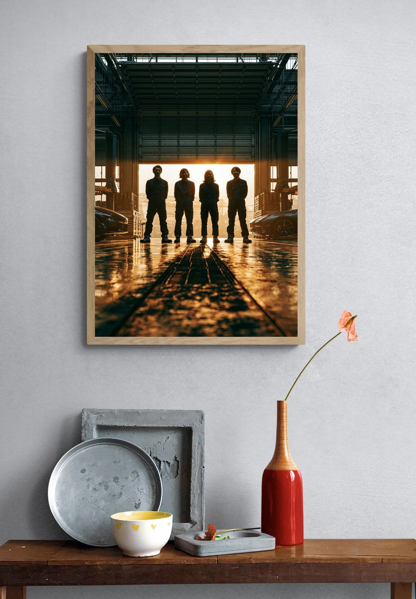 Industrial Team Hangar Photography Poster. — room view 3