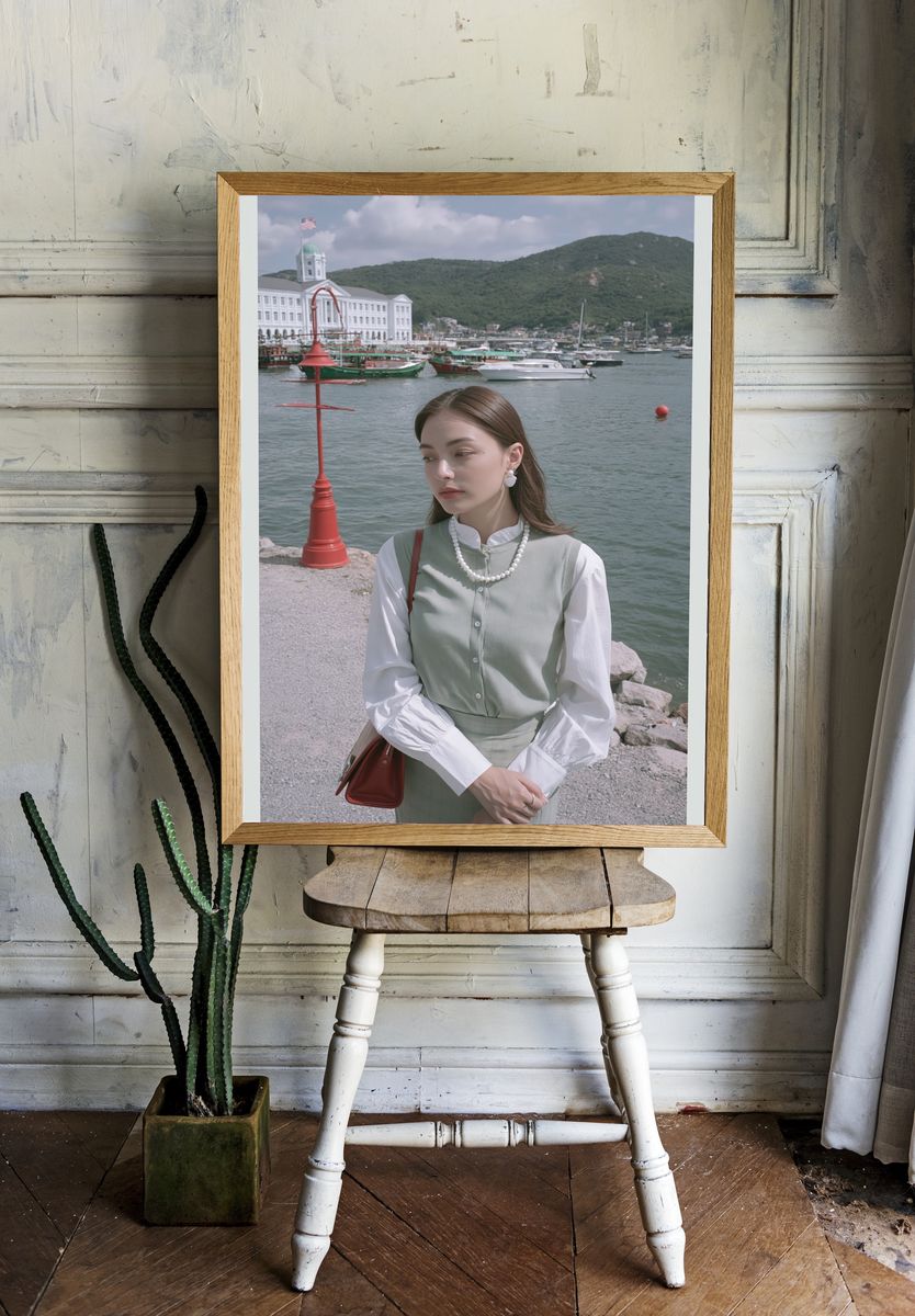 Harbor Portrait Photography Poster. — room view 1