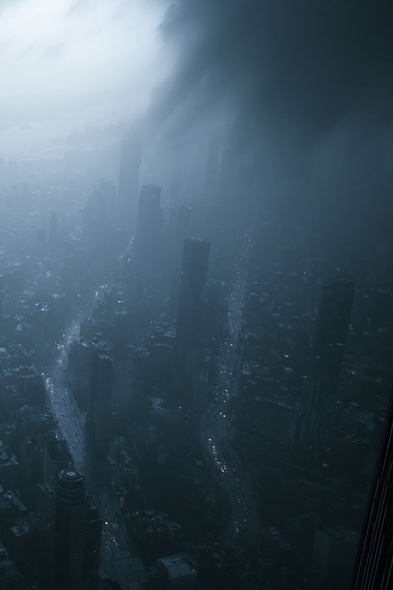 Misty City Skyline Photography Poster. poster — photography art