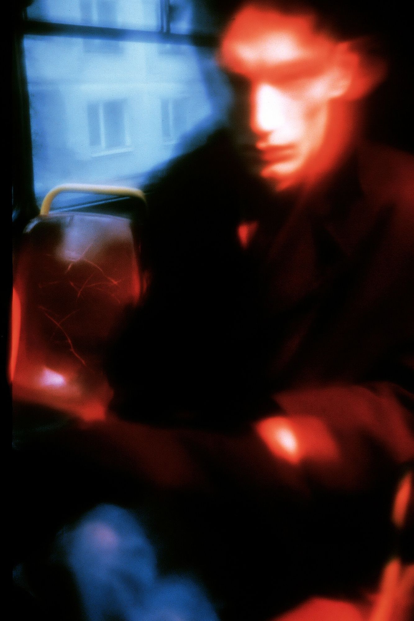 Blurred Red Figure Photography Poster. poster detail