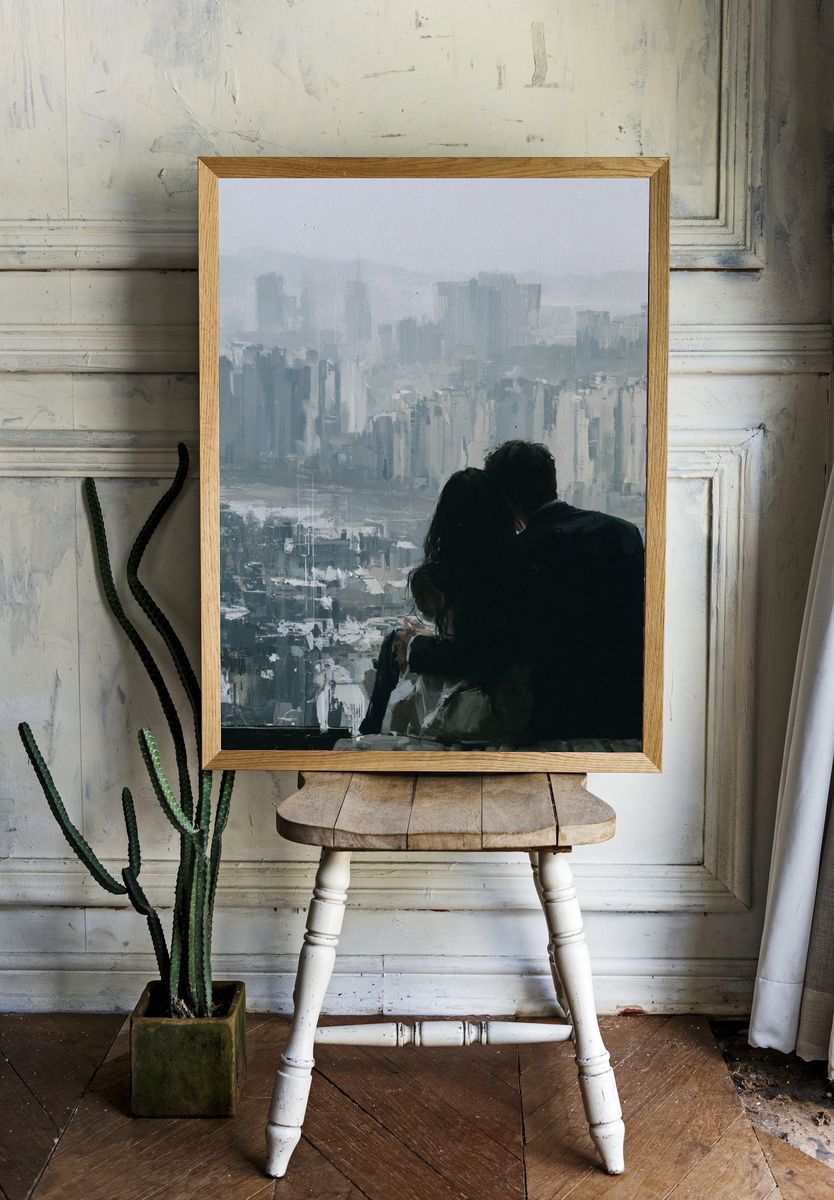 City View Couple Photography Poster. — room view 1