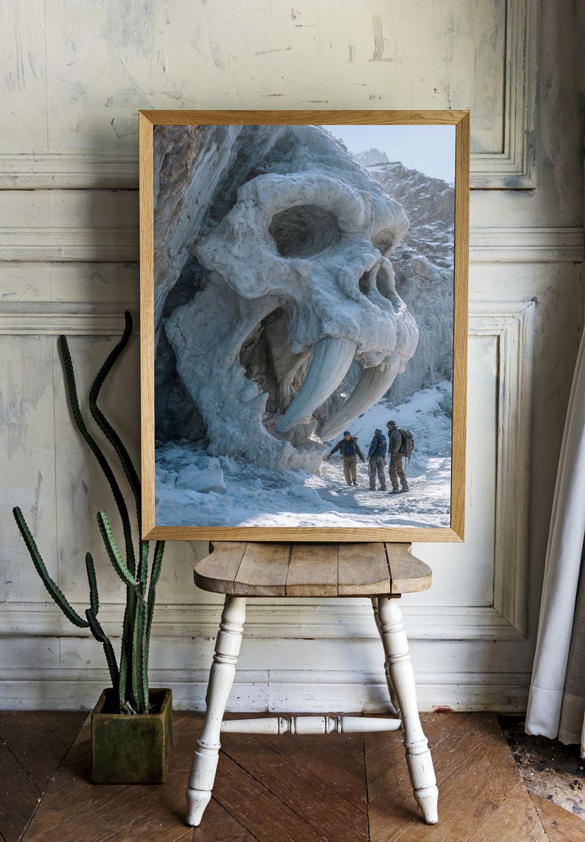 Ice Age Skull Cave Photography Poster. — room view 1