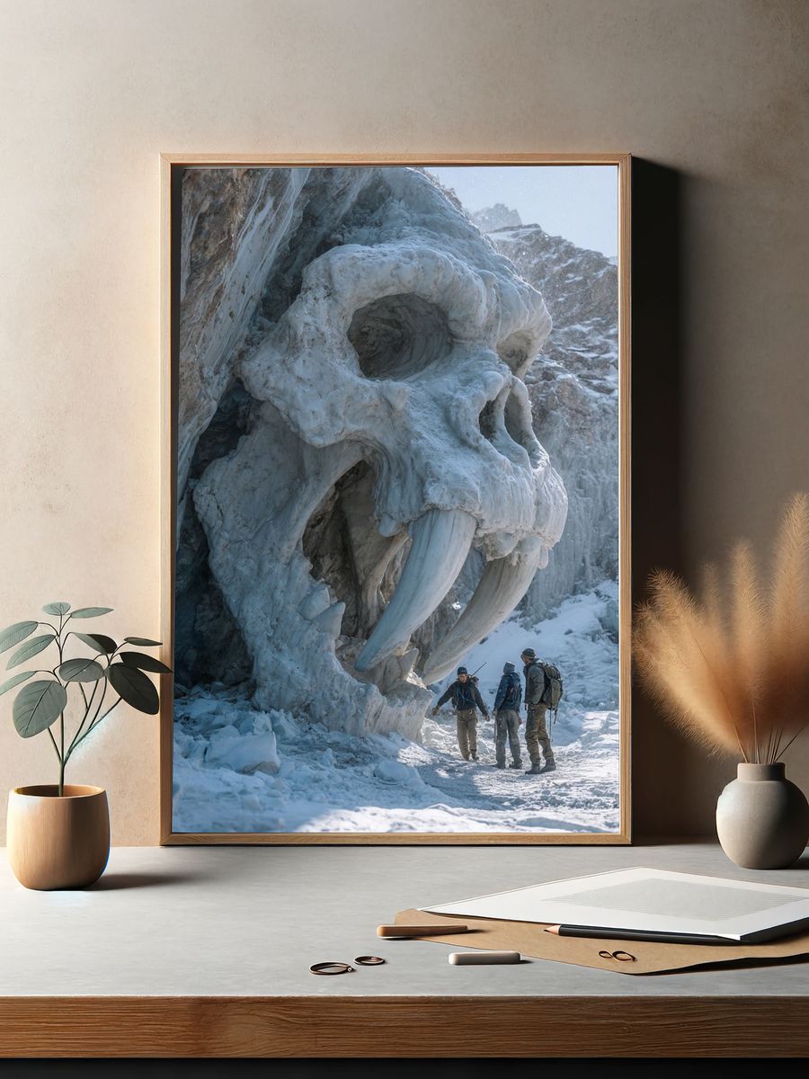 Ice Age Skull Cave Photography Poster. — room view 2