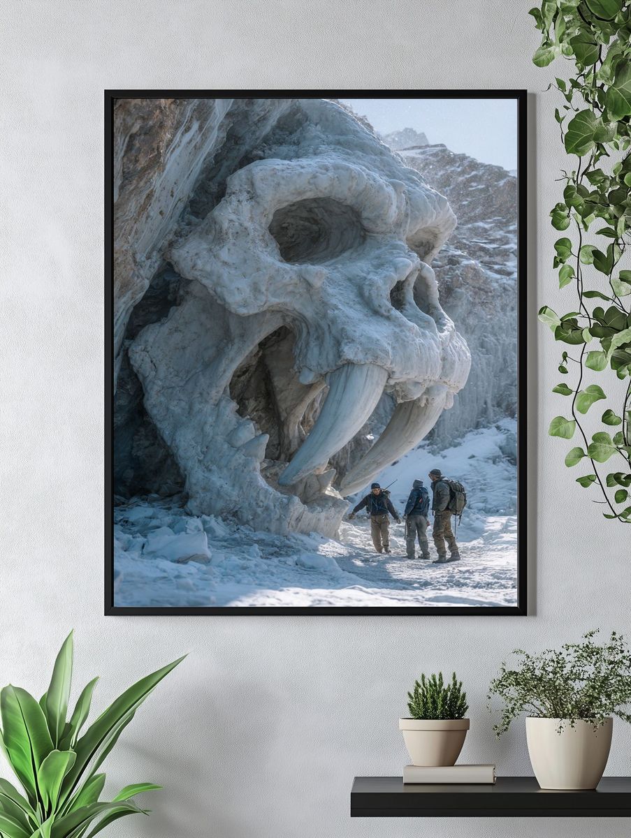 Ice Age Skull Cave Photography Poster. — room view 4