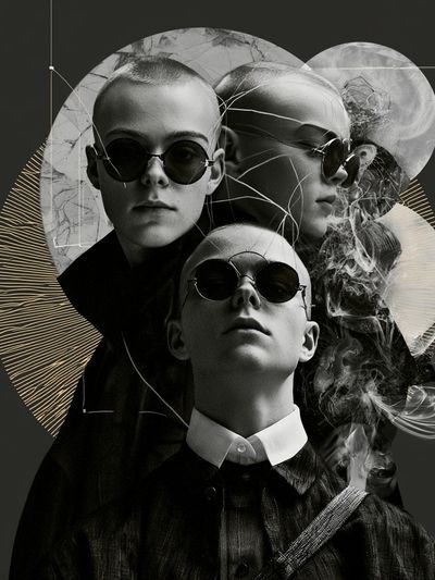 Avant-Garde Portrait Photography Poster. poster