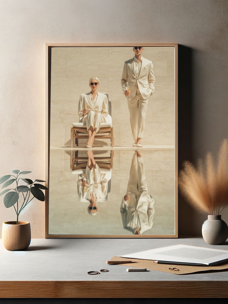 Luxury Couple Fashion Photography Poster. — room view 2