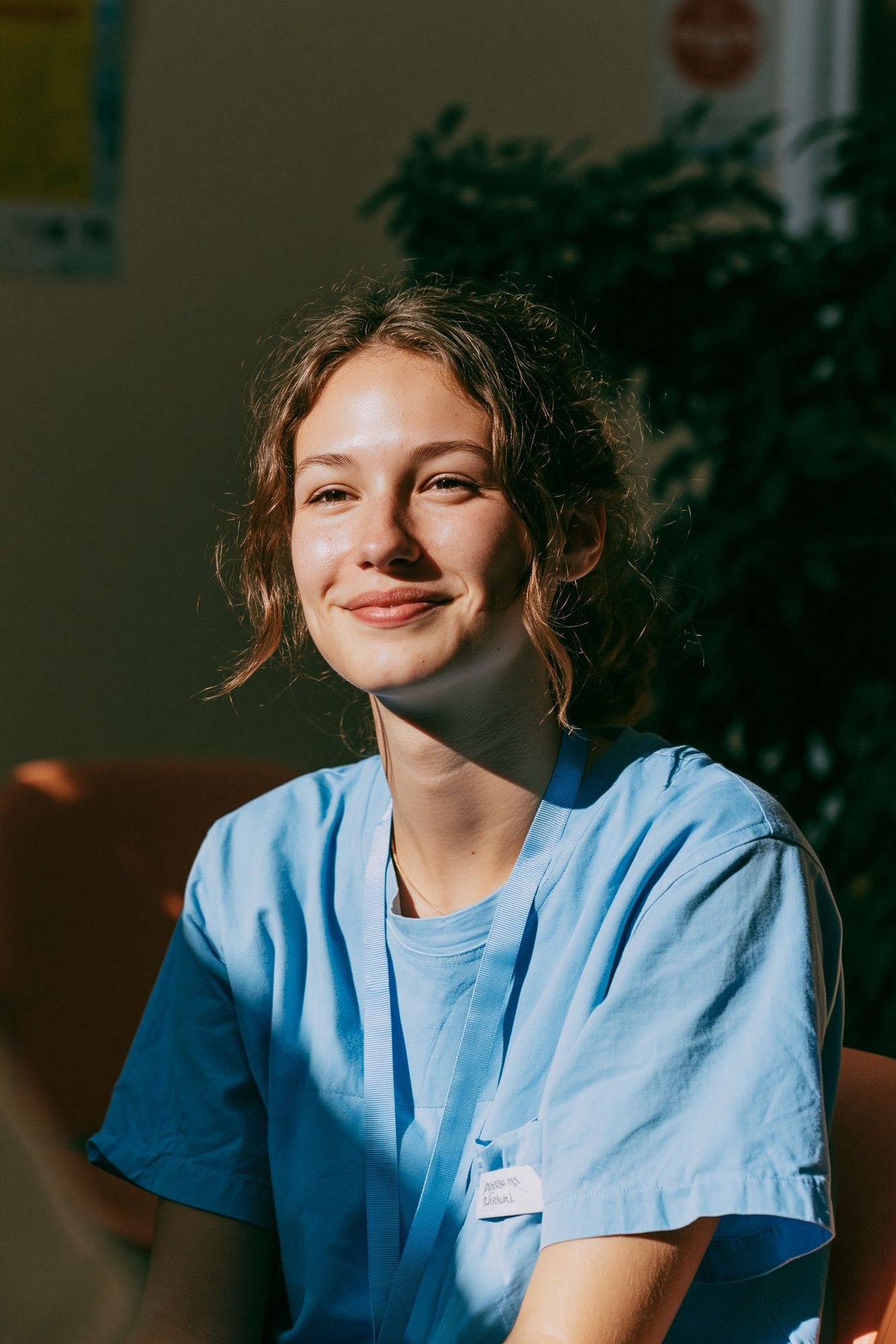 Smiling Nurse Portrait Poster. poster detail
