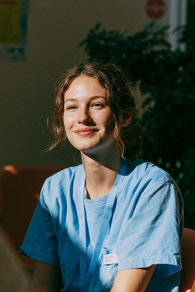 Smiling Nurse Portrait Poster. poster