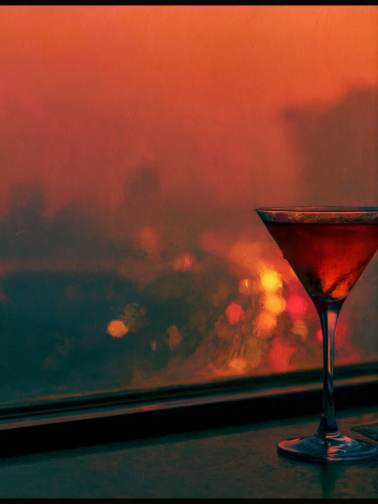 Cocktail by the Window Photography Poster. poster detail