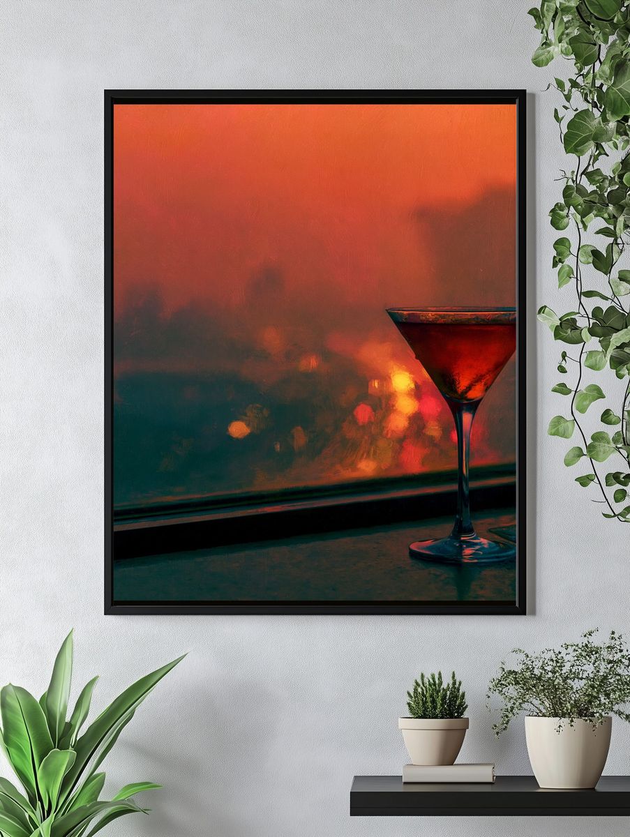 Cocktail by the Window Photography Poster. — room view 4