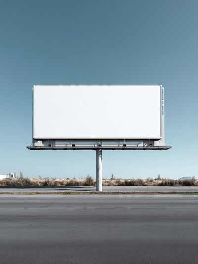 Empty Billboard Minimalist Photography Poster.