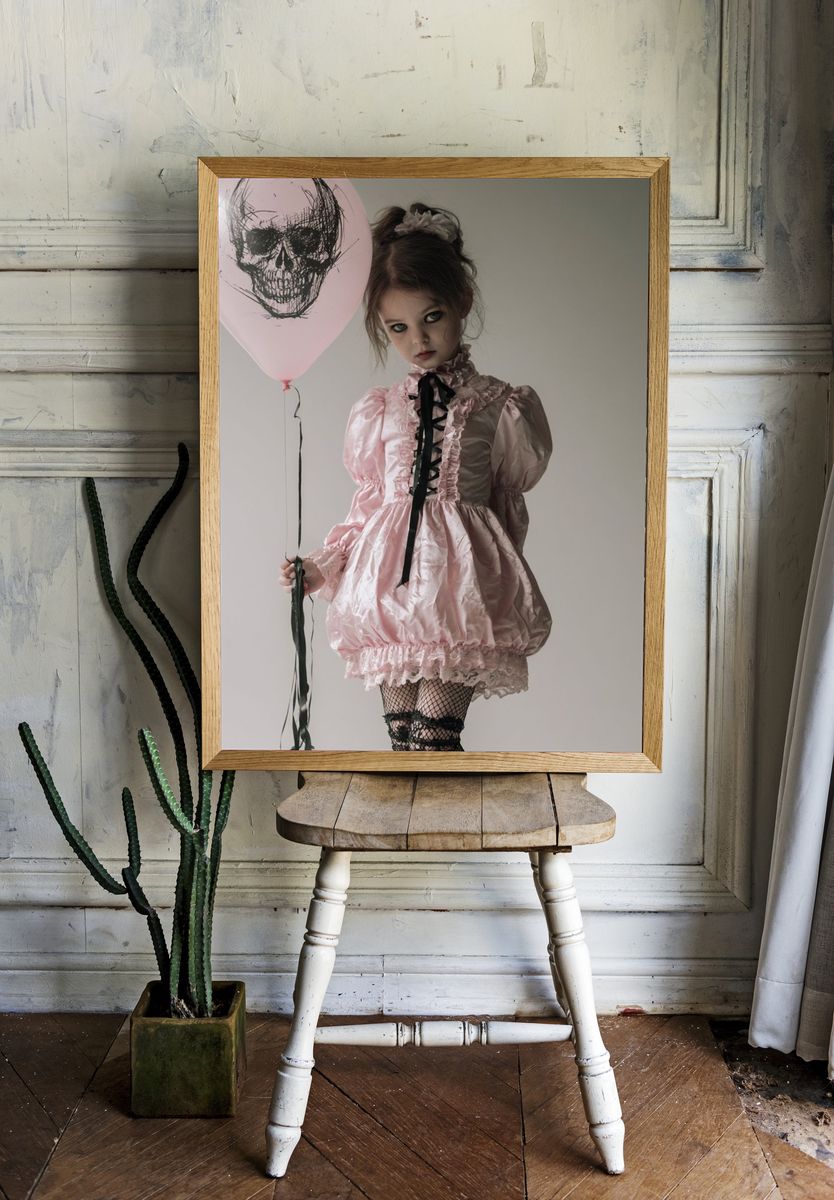 Gothic Doll Portrait Photography Poster. — room view 1