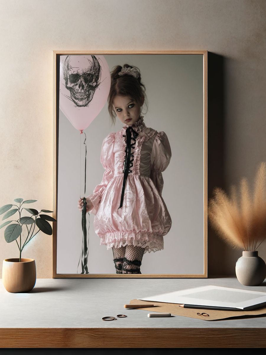 Gothic Doll Portrait Photography Poster. — room view 2