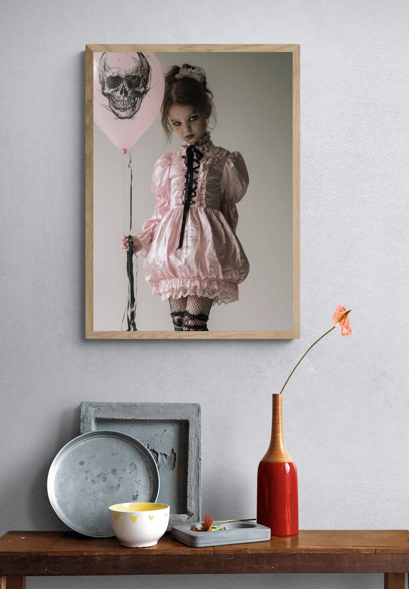 Gothic Doll Portrait Photography Poster. — room view 3