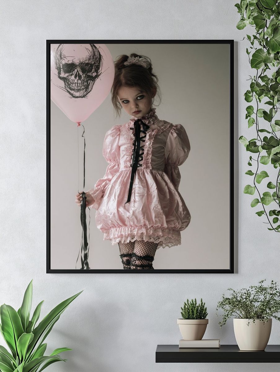 Gothic Doll Portrait Photography Poster. — room view 4