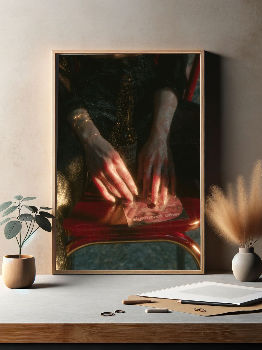 Moody Hands and CD Still Life Poster. — room view 2