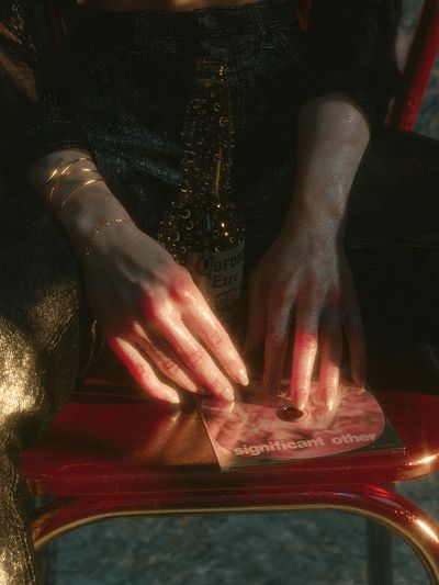Moody Hands and CD Still Life Poster.
