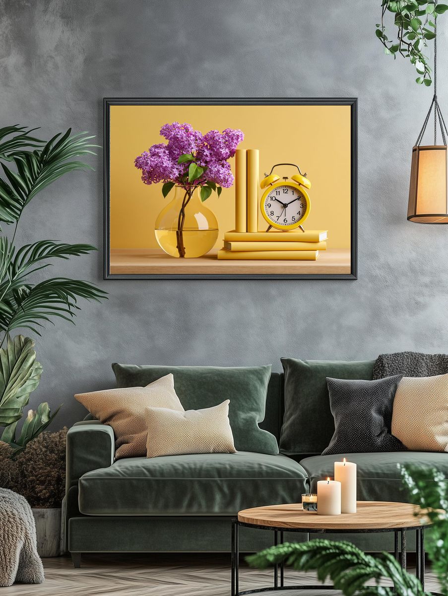 Lilac Still Life Photography Poster. — room view 4