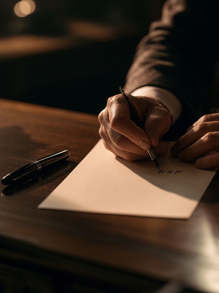 Signing Letter Photography Poster. poster — photography art