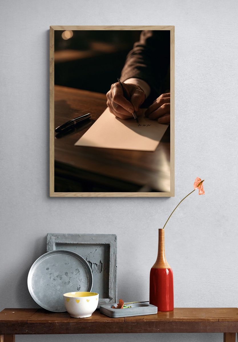 Signing Letter Photography Poster. — room view 3
