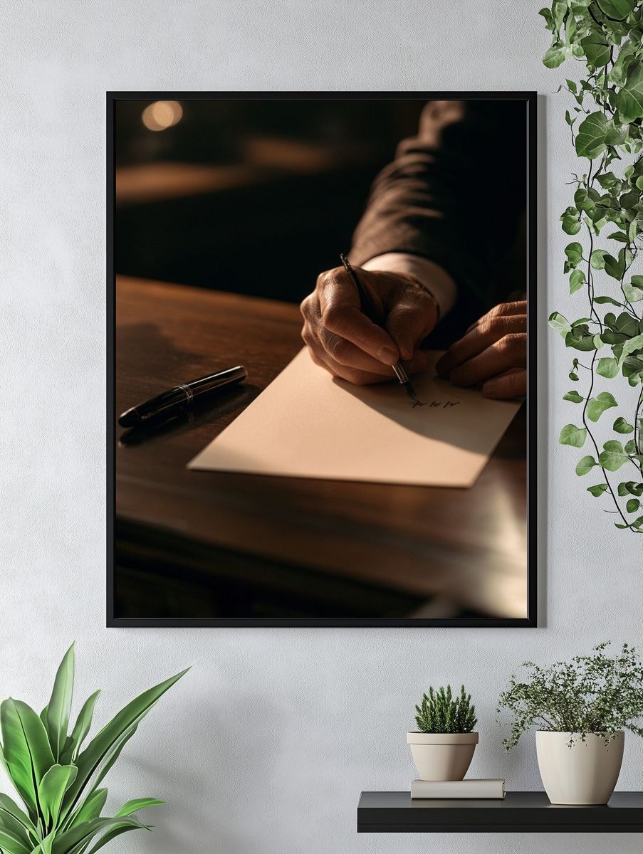 Signing Letter Photography Poster. — room view 4