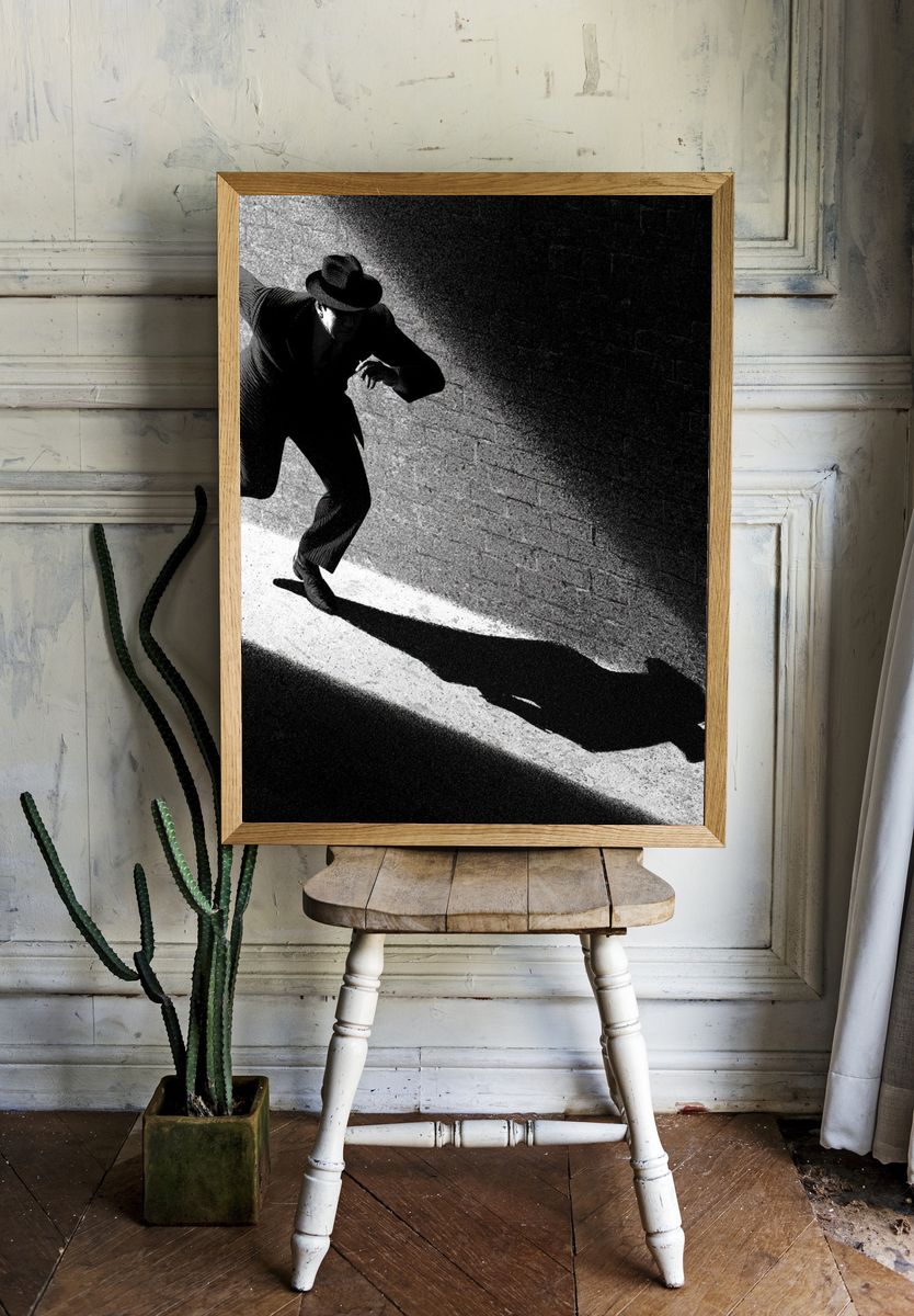 Shadow Runner Photography Poster. room preview
