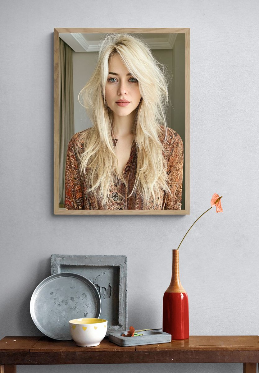 Blonde Portrait Photography Poster. — room view 3
