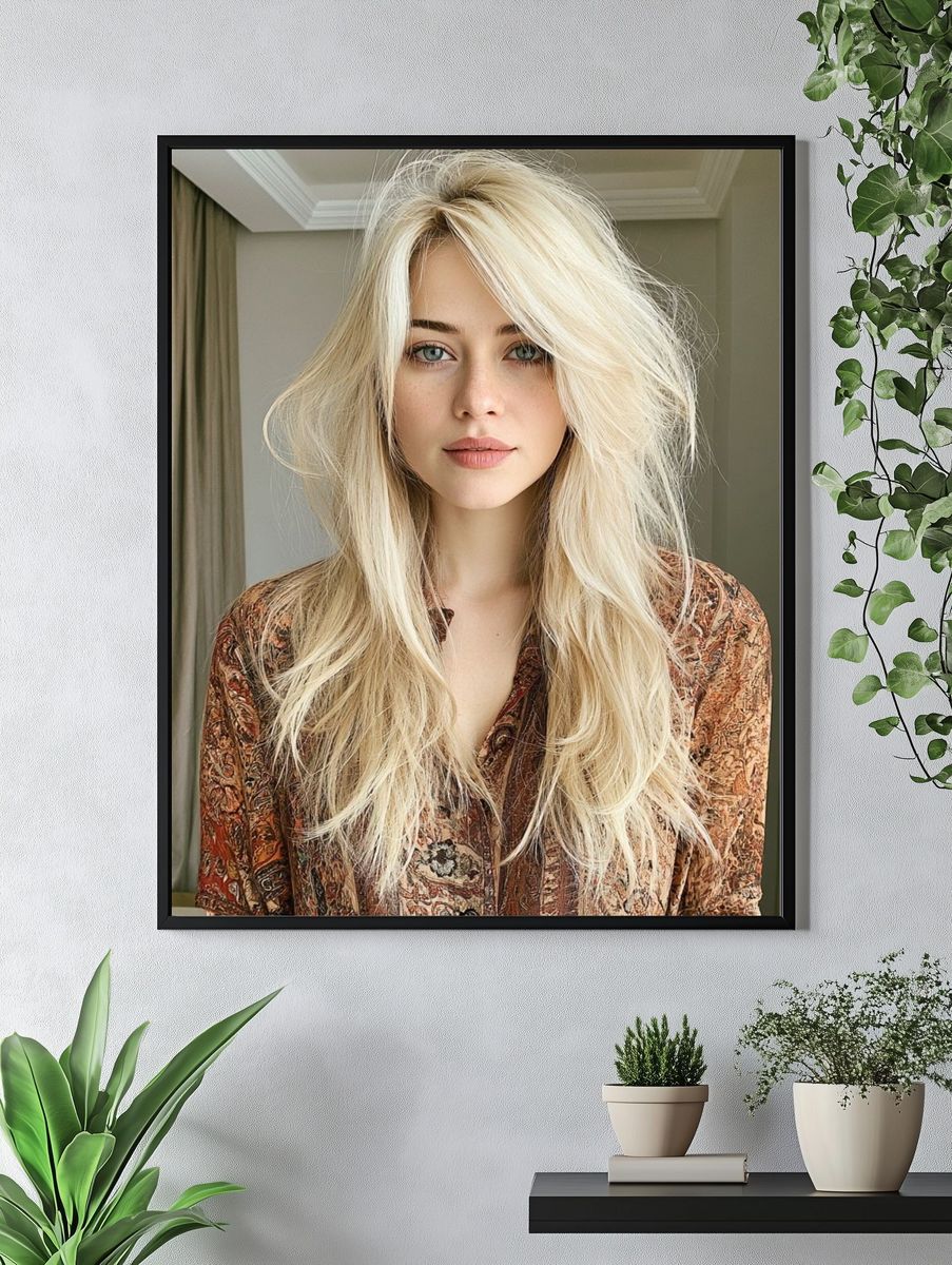 Blonde Portrait Photography Poster. — room view 4