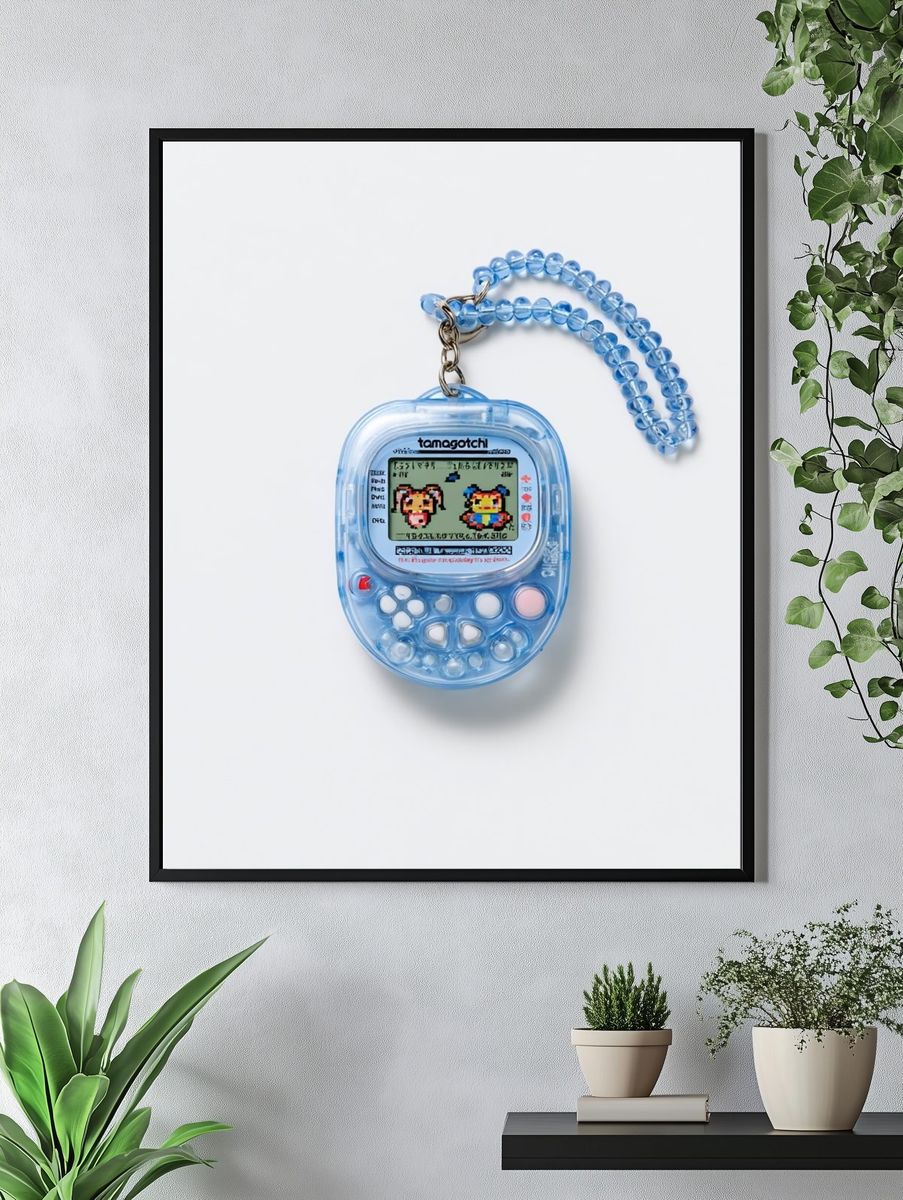 Blue Tamagotchi Photography Poster. — room view 4