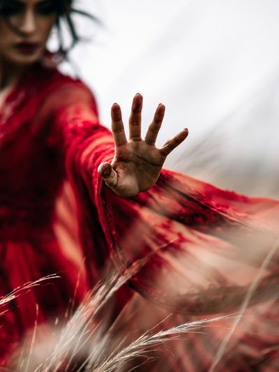 Red Motion Portrait Photography Poster.